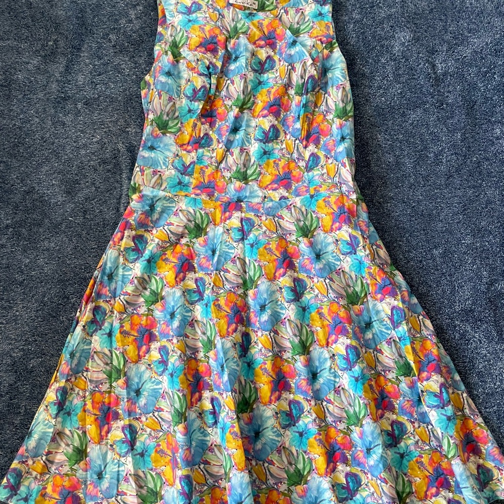 Erika Multicolor Floral Midi Dress